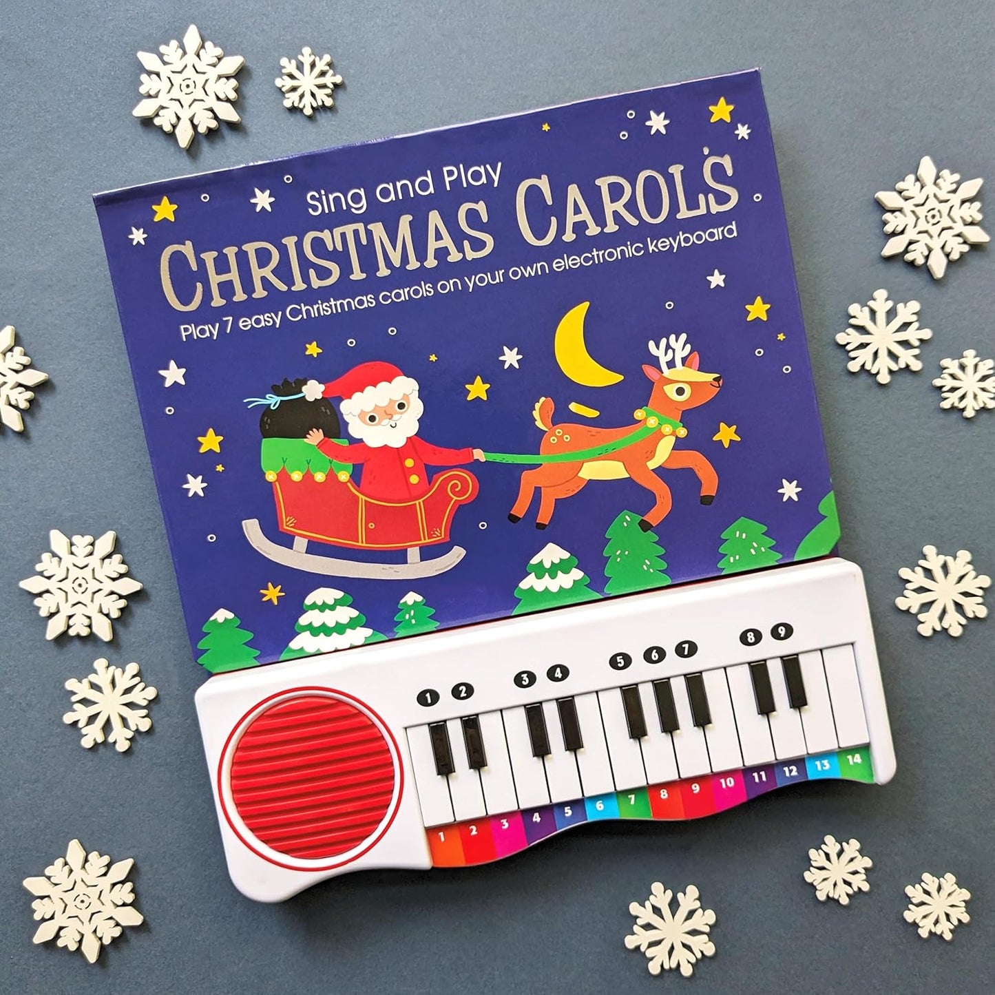 Christmas Carols - 7 Sing Along songs & a simple keyboard! | Gift Book | Books Make Great Gifts