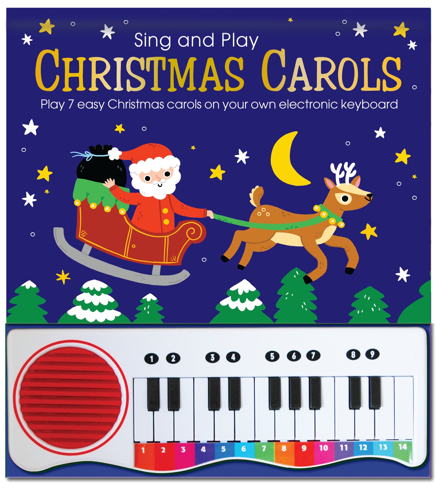 Christmas Carols - 7 Sing Along songs & a simple keyboard! | Gift Book | Books Make Great Gifts