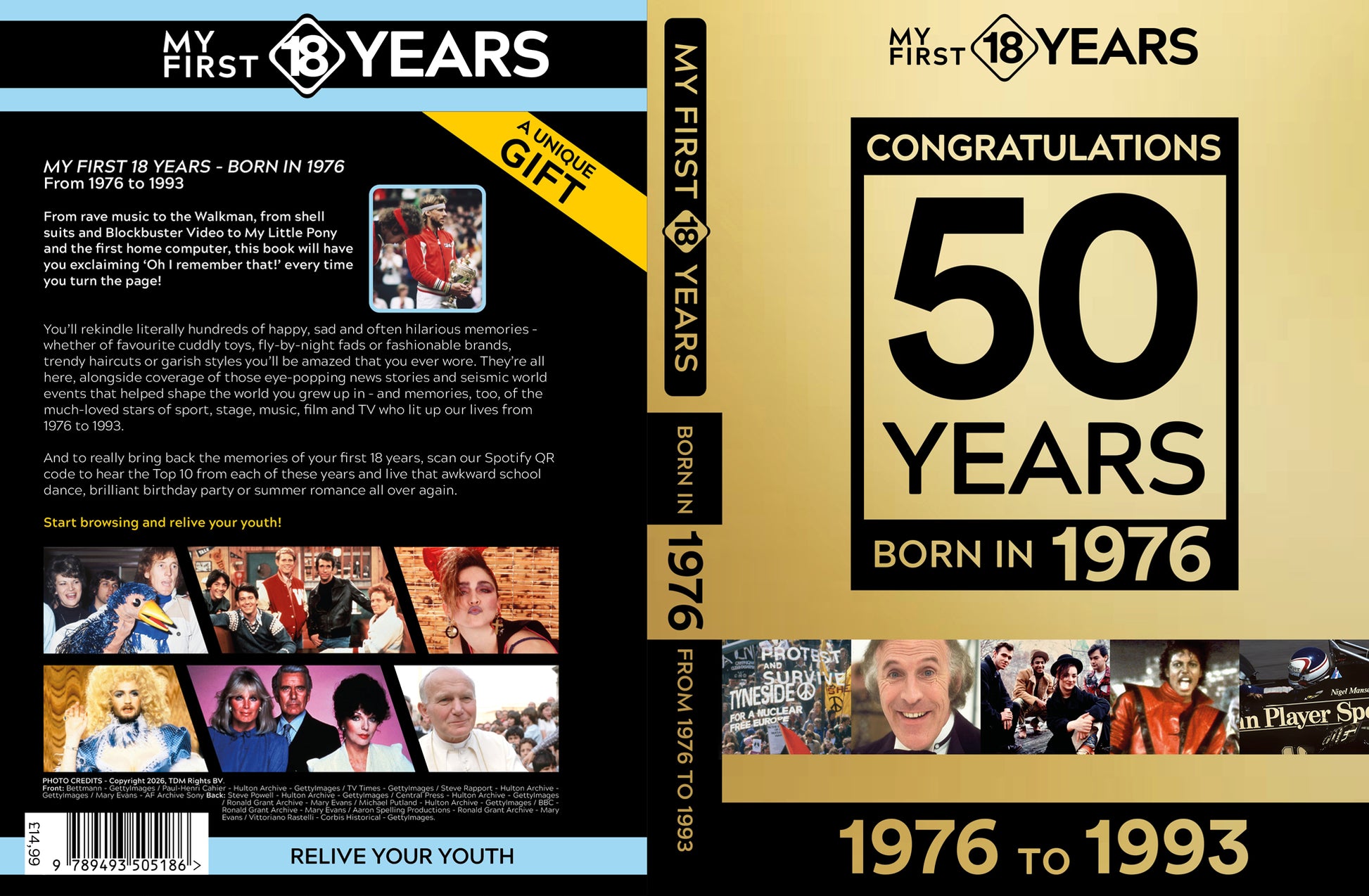 My First 18 Years - Congratulations 50 Years Gold Edition | Gift Book | Books Make Great Gifts